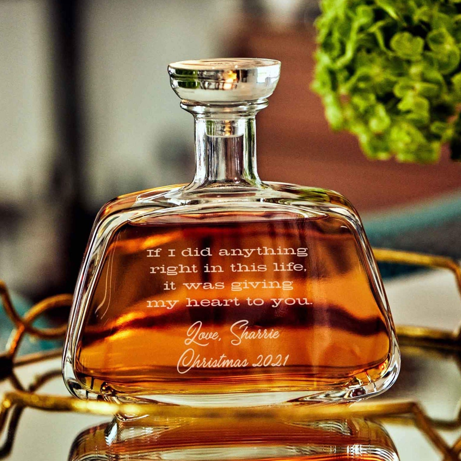 Customized Wedding Gift Personalized Decanter "Anything Right" Ray De