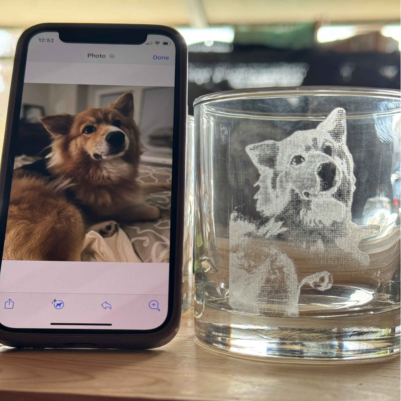 Etch Your Pet - Custom Pet Portrait Etched Glassware