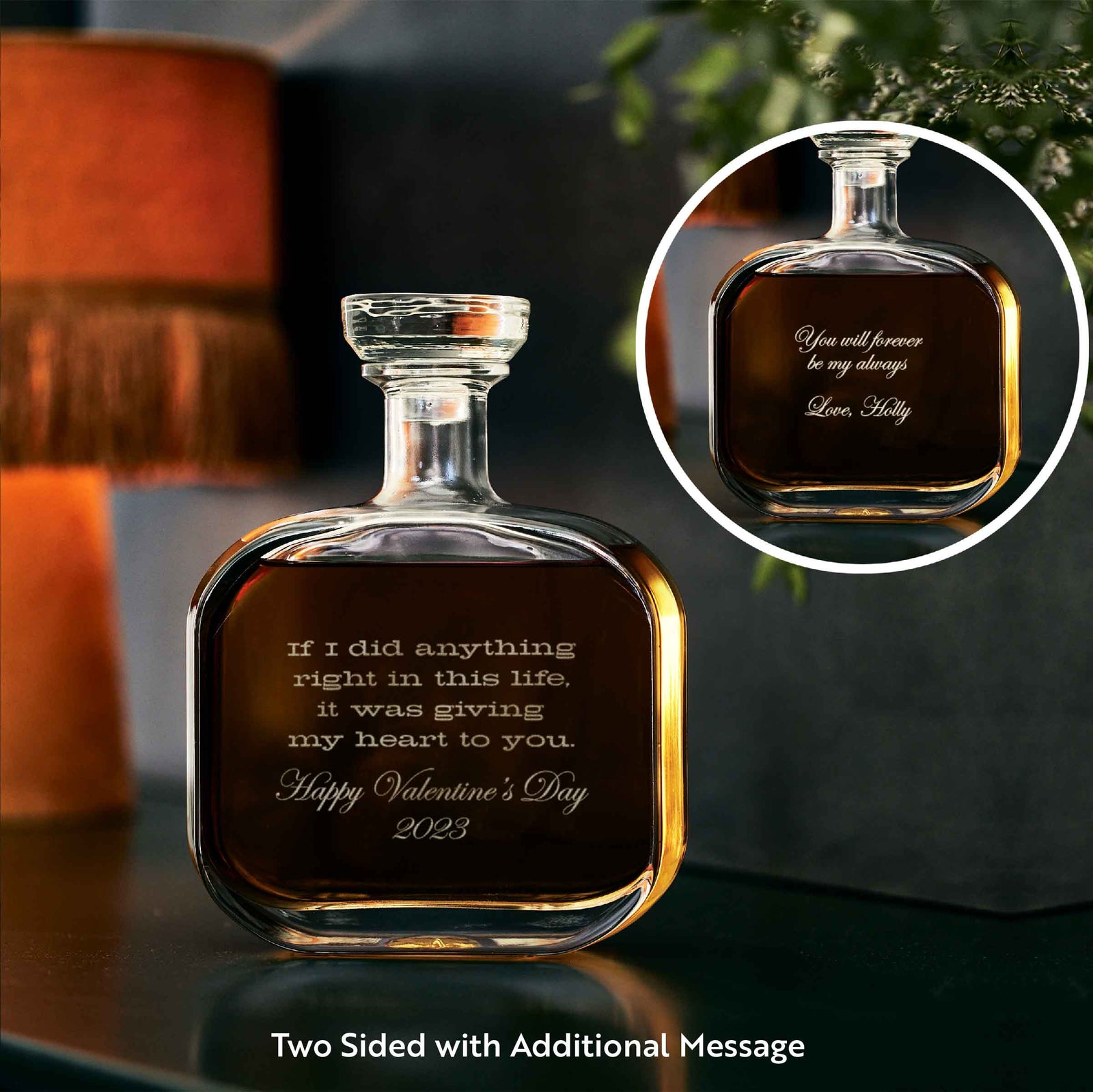 Customized Valentine's Day Gift Personalized Decanter "Anything Right