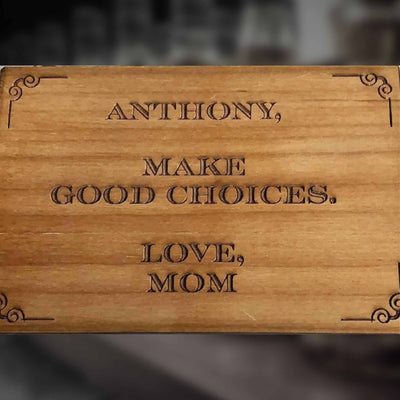 Custom Etched Wooden Card